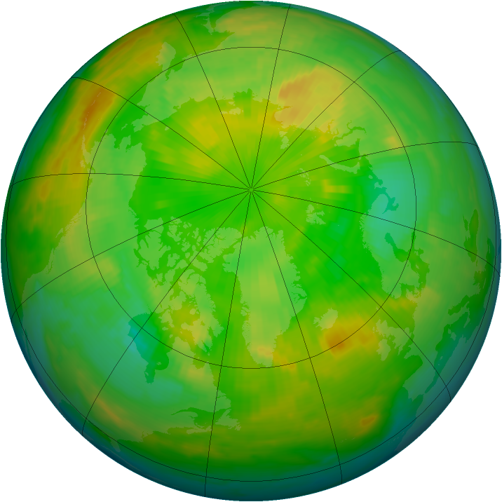 Arctic ozone map for 09 June 1997